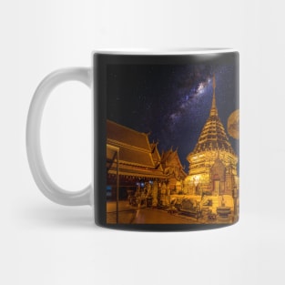 Milky Way over Doi Suthep Temple Mug